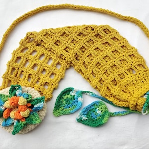 CROCHET PATTERN | Blooming Yoga Mat Bag | Marigold Bag | October Birthday | Yoga Mat Carrier | Crochet Bag Pattern | Digital PDF | Tutorial