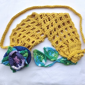 CROCHET PATTERN | Blooming Yoga Mat Bag | Morning Glory Bag | September Birthday | Yoga Mat Carrier | Crochet Bag Pattern | PDF | Tutorial