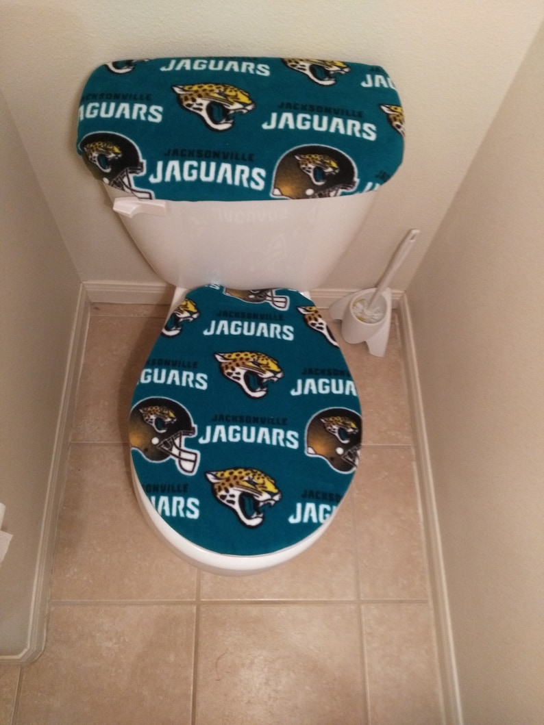 Fleece Jacksonville Jaguars Toilet Seat Cover Set Bathroom Etsy