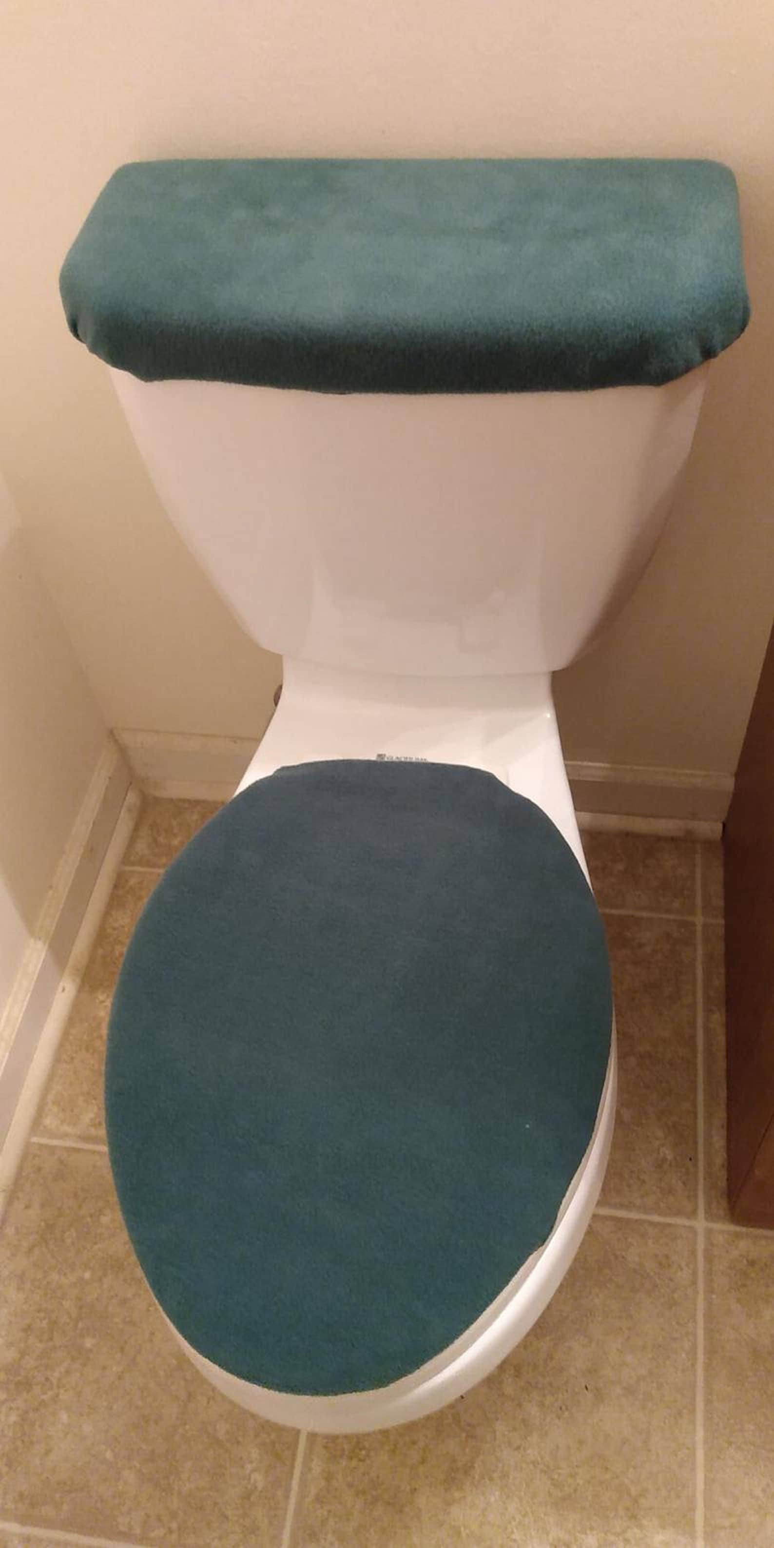 Multicolored Fleece Toilet Lid & Tank Top Cover Set Etsy Canada