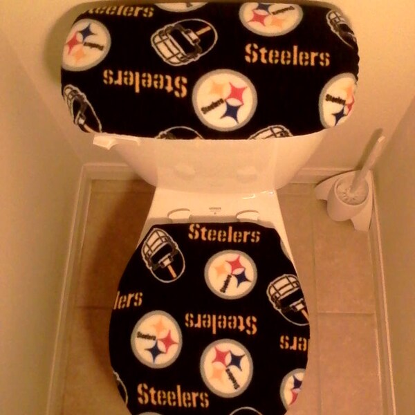 Pittsburgh Steelers Fleece Toilet Lid & Tank Cover Set