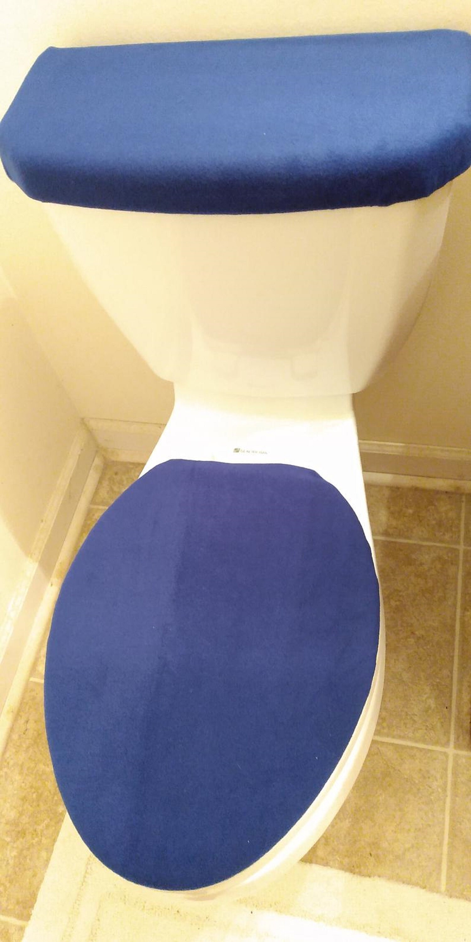 MultiColored Fleece Toilet Lid & Tank Top Cover Set Etsy