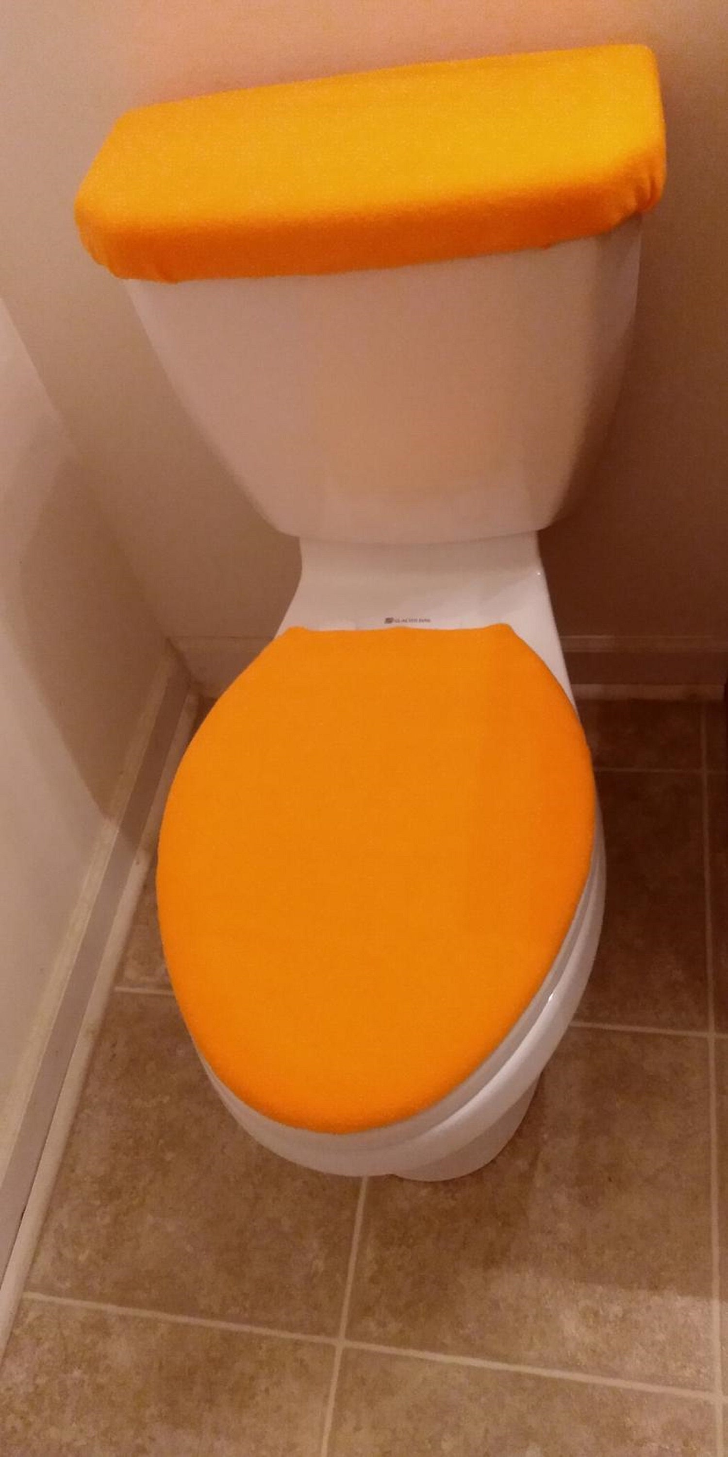 MultiColored Fleece Toilet Lid & Tank Top Cover Set Etsy