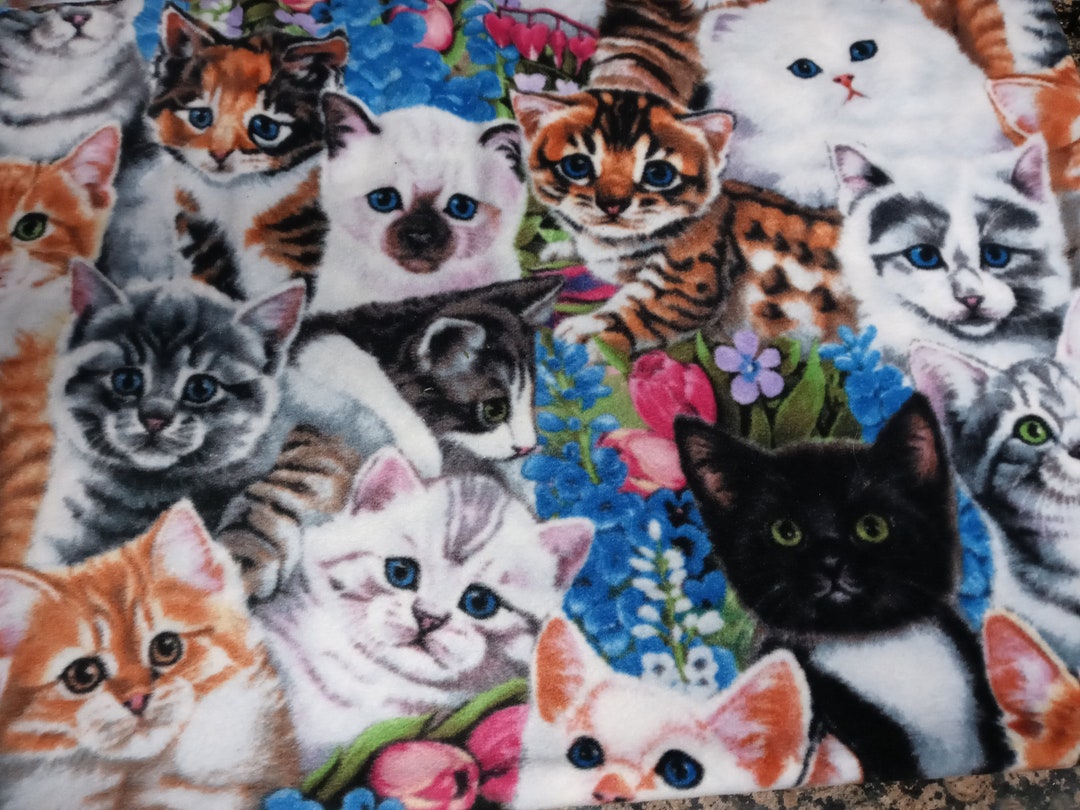 Cats Fleece Fabric Toilet Seat Cover Set Bathroom Accessories 2PC Etsy