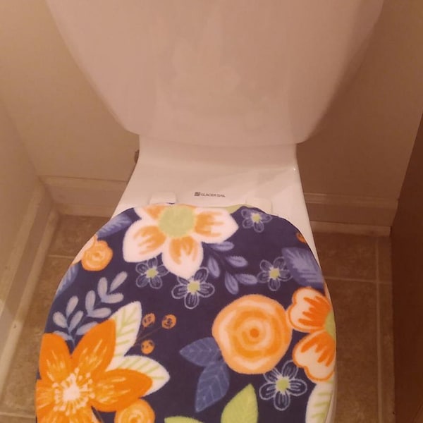 Elongated Toilet Lid Cover Etsy