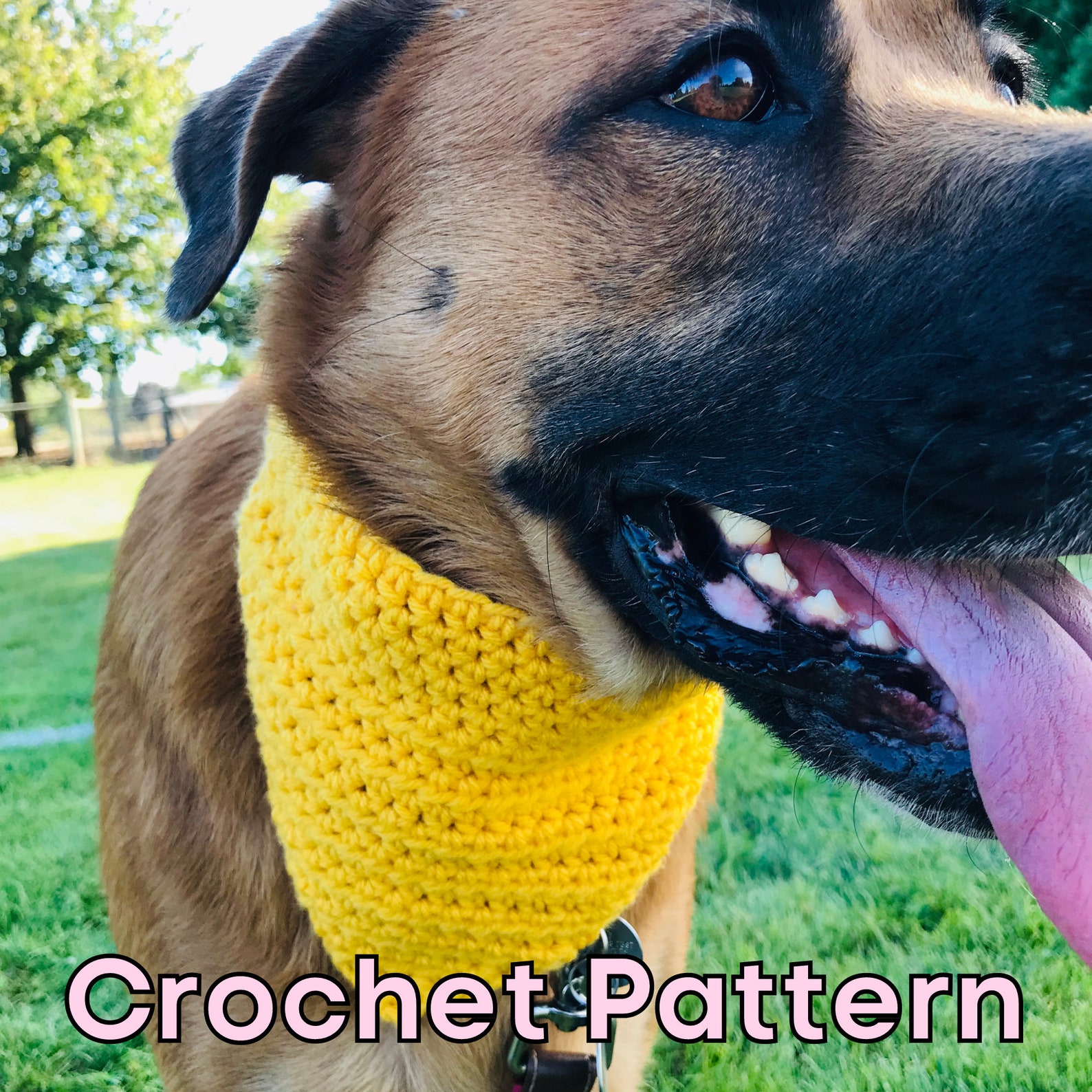 Slipon Dog Bandana CROCHET PATTERN Size XL 1920 Etsy
