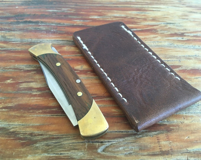 Leather Pocket Knife Slip Small HM3 Etsy
