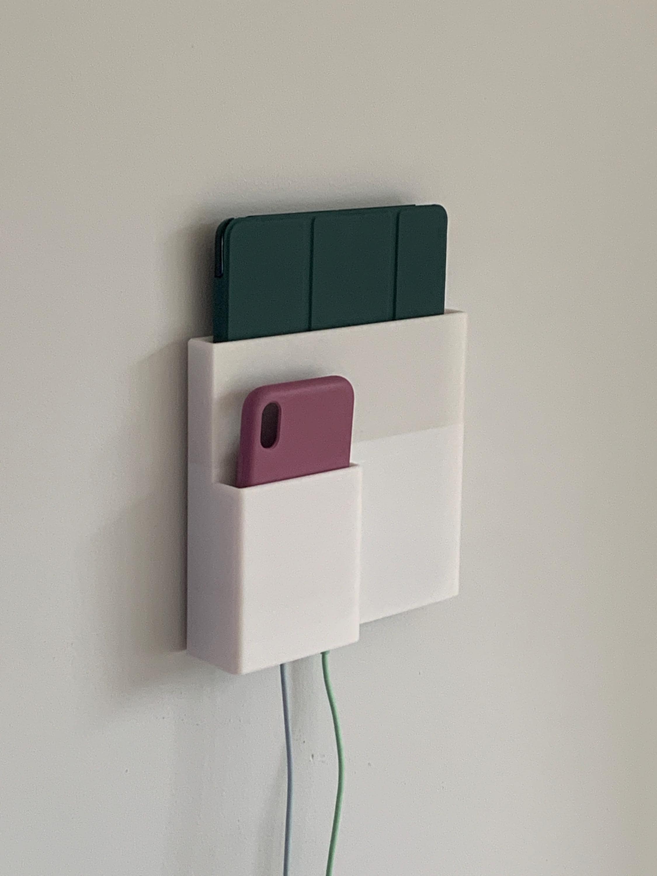 Support Mural Pour Téléphone Et Tablette - Étagère De Charge, Blanc