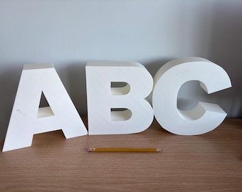 Large Block Letters – Full Alphabet STL Files (Digital Download)