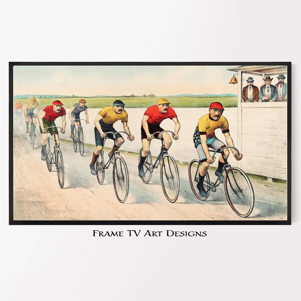 vintage bike painting