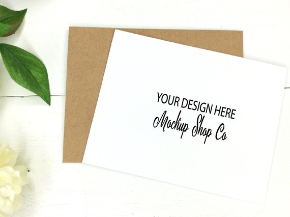 Mockup White Card Template Wedding Invitation Mockup Etsy
