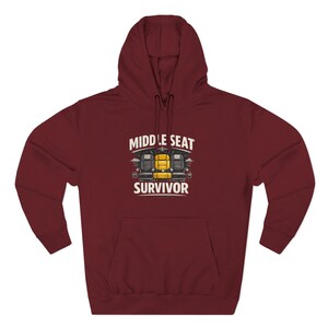 Middle Seat Survivor Hoodie | Airplane Seat Travel Humor image 15
