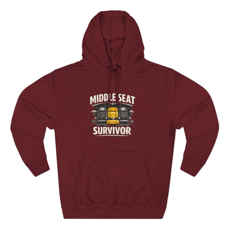 Middle Seat Survivor Hoodie | Airplane Seat Travel Humor image 15