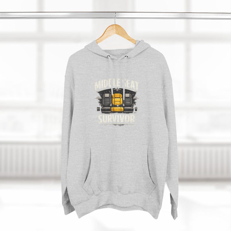 Middle Seat Survivor Hoodie | Airplane Seat Travel Humor image 16