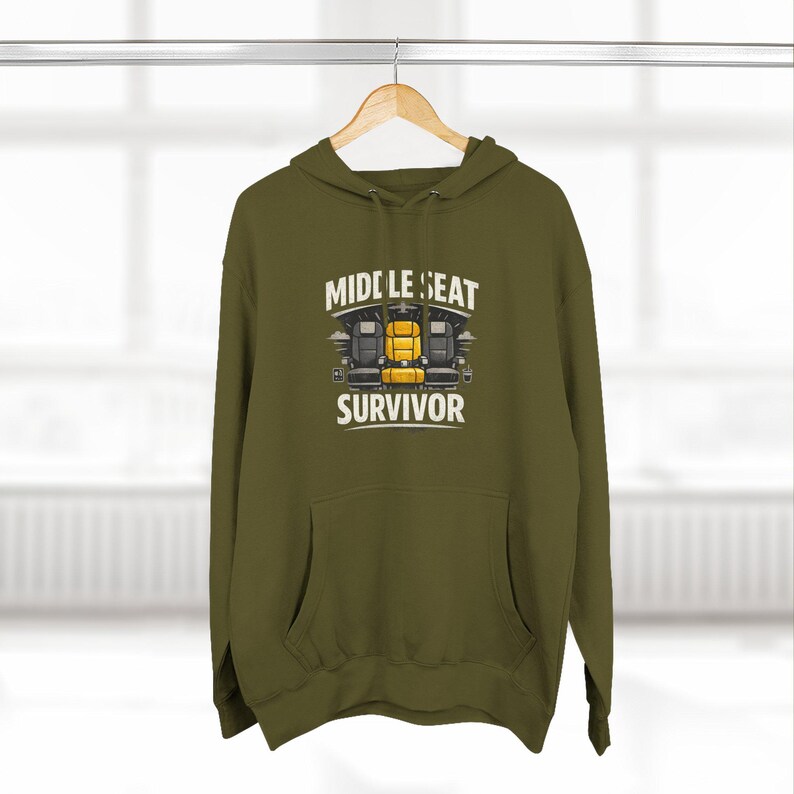 Middle Seat Survivor Hoodie | Airplane Seat Travel Humor image 17