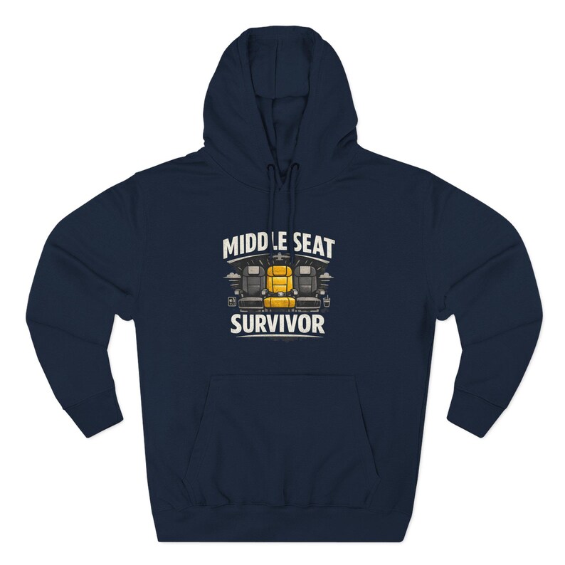 Middle Seat Survivor Hoodie | Airplane Seat Travel Humor image 12