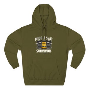 Middle Seat Survivor Hoodie | Airplane Seat Travel Humor image 8
