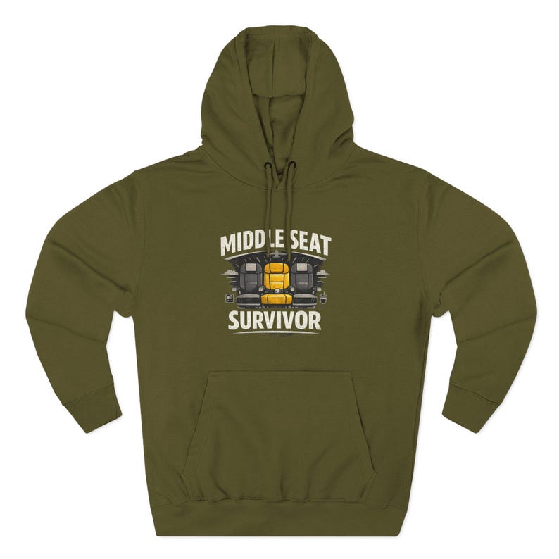 Middle Seat Survivor Hoodie | Airplane Seat Travel Humor image 8