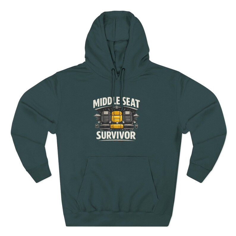 Middle Seat Survivor Hoodie | Airplane Seat Travel Humor image 10