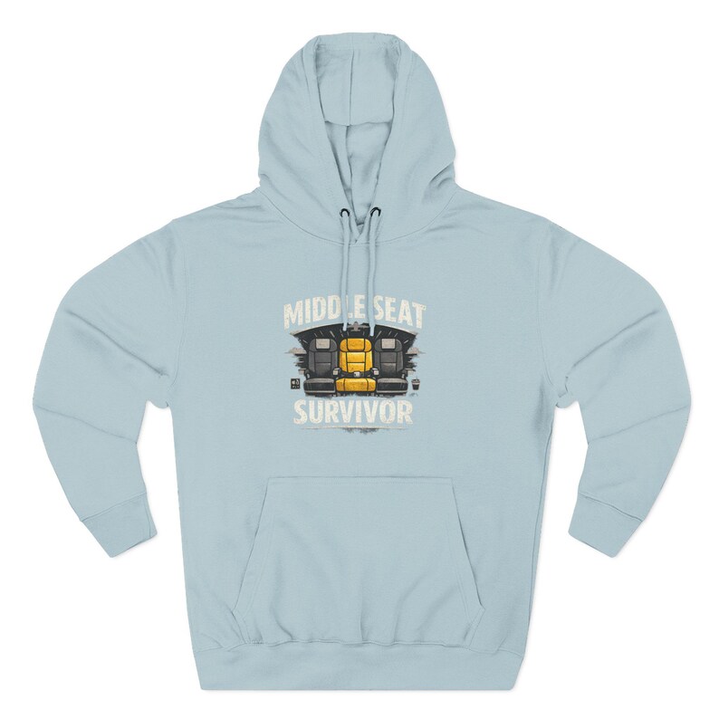 Middle Seat Survivor Hoodie | Airplane Seat Travel Humor image 9