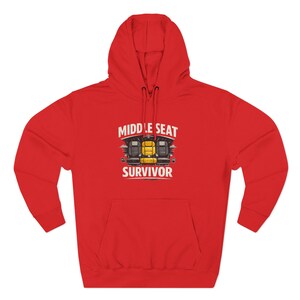 Middle Seat Survivor Hoodie | Airplane Seat Travel Humor image 14