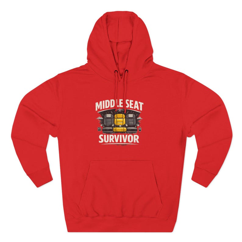 Middle Seat Survivor Hoodie | Airplane Seat Travel Humor image 14