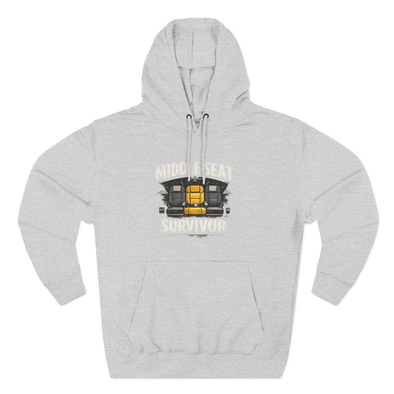 Middle Seat Survivor Hoodie | Airplane Seat Travel Humor image 2