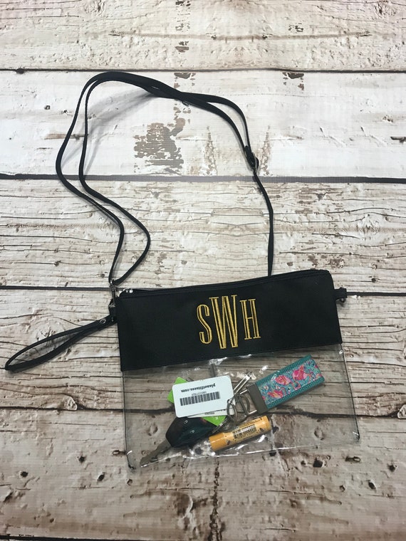 Monogram Clear Purse Stadium Purse Game Day Etsy