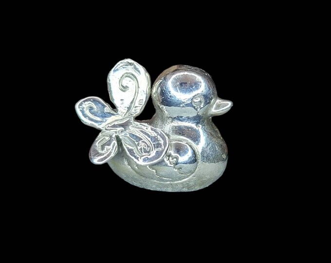 Adorable Handmade Solid 925 Sterling Silver 1/2 OZ Duck & Butterfly Monopoly Peice.