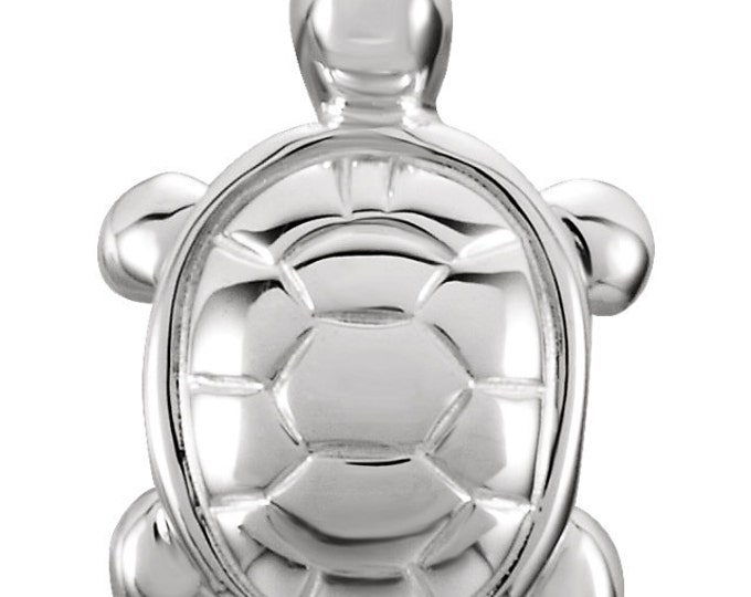 Beautiful Handcrafted 925 Sterling Silver Turtle Pendant