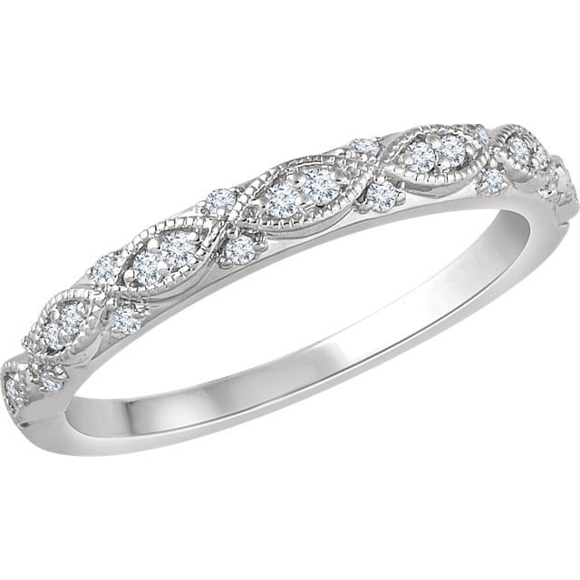 Handcrafted 14 Karat Gold 1/8 CTW Diamond Anniversary Wedding Band