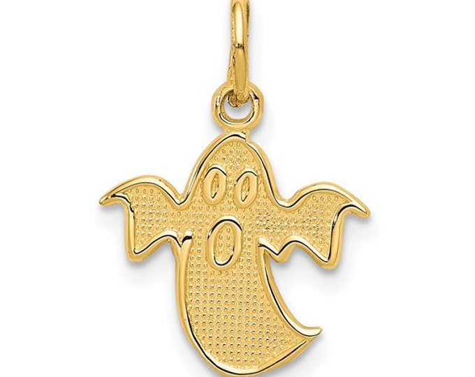 Adorable Handmade 14 Kart Yellow Gold Ghost Charm Pendant