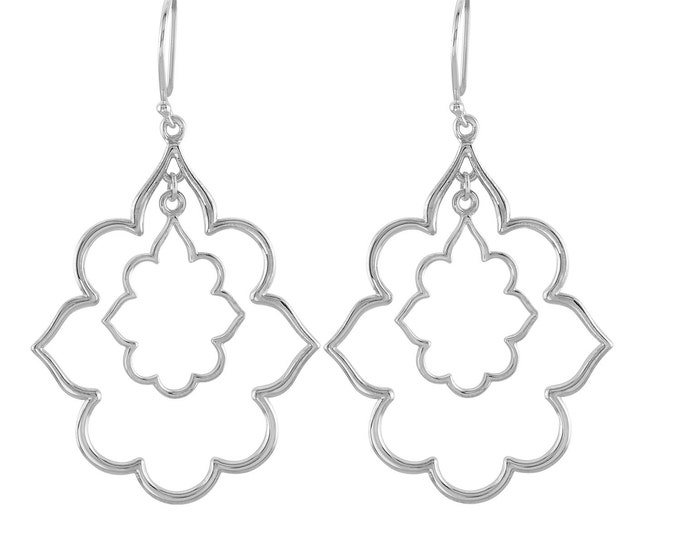 Gorgeous 925 Sterling Silver Dangle Decorative Earrings