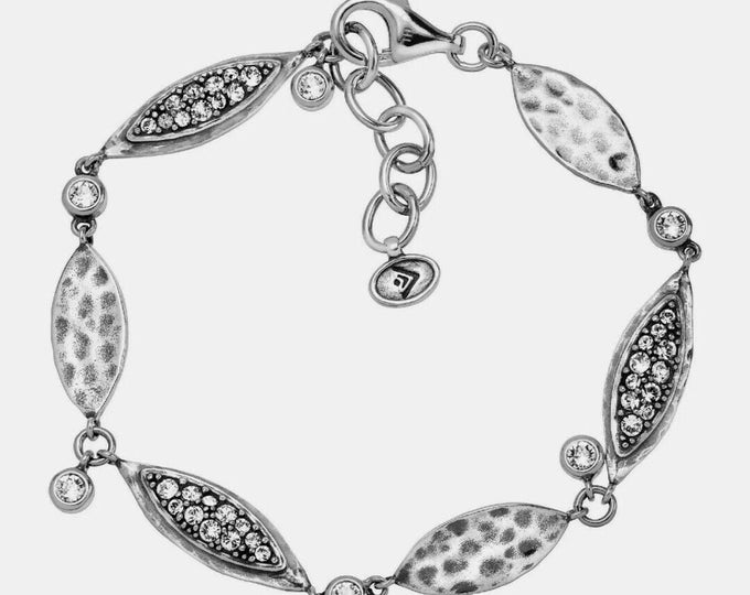 Silpada 925 Sterling Silver "Icy Elements" Swarovski Crystal Bracelet B3391