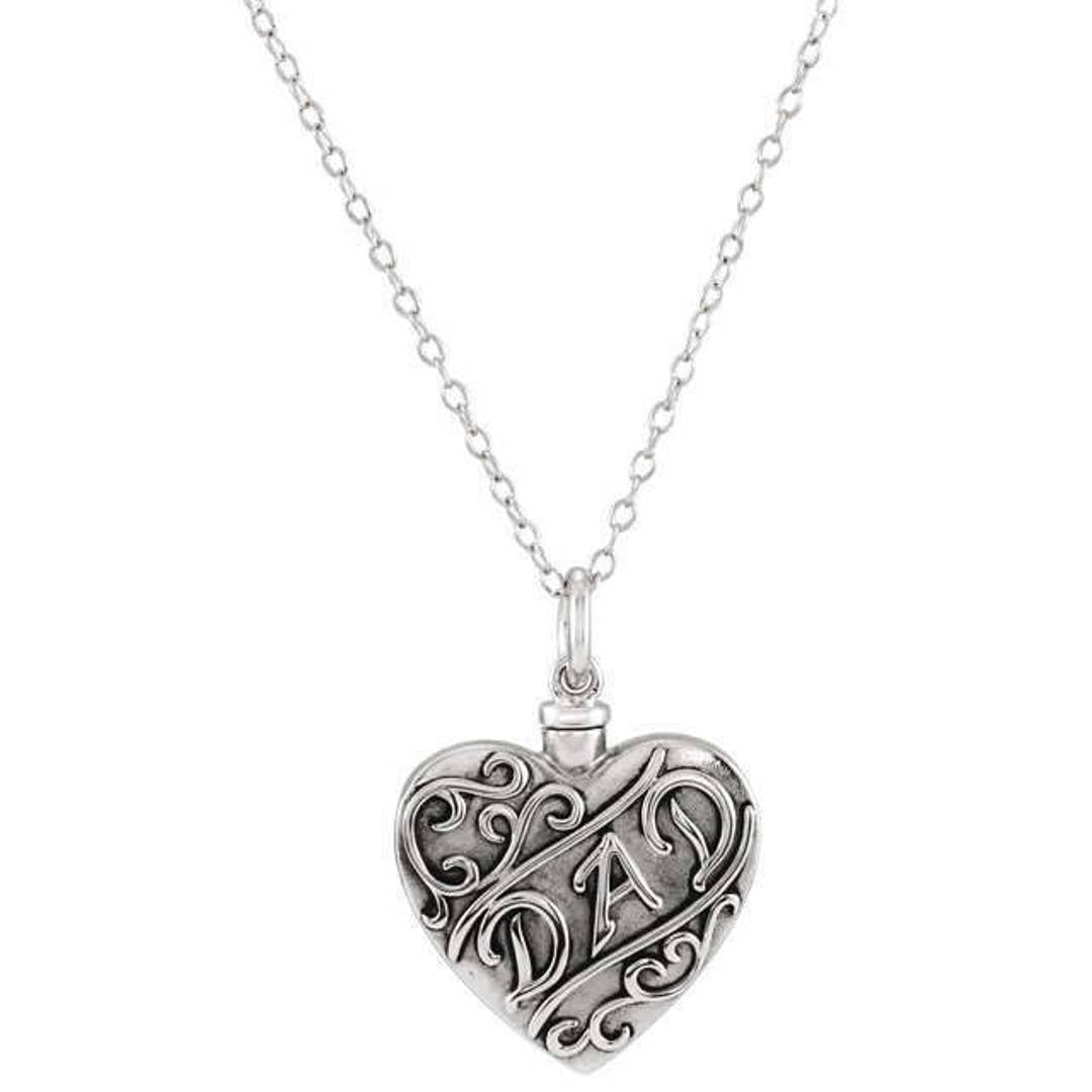 925 Sterling Silver dad or mom Heart - Etsy