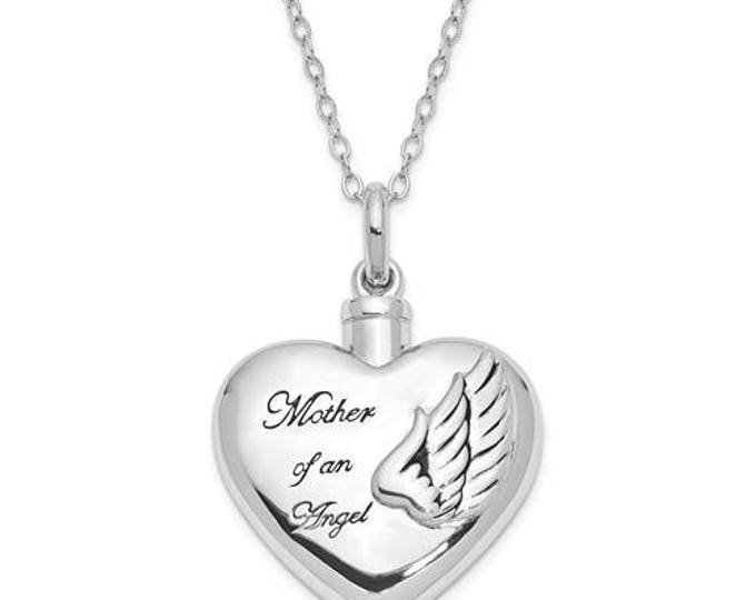 Sterling Silver Mother of an Angel Ash Holder 18in. Necklace