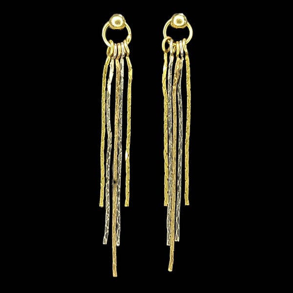 Gold Tassel Earrings Etsy