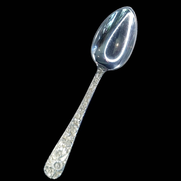 S. Kirk & Son Sterling Repousse Floral Handle 5 7/8" Teaspoon