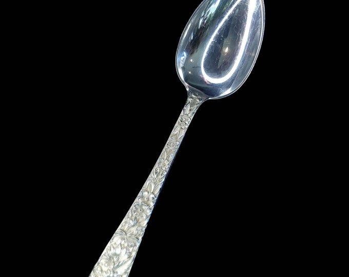 S. Kirk & Son Sterling Repousse Floral Handle 5 7/8" Teaspoon