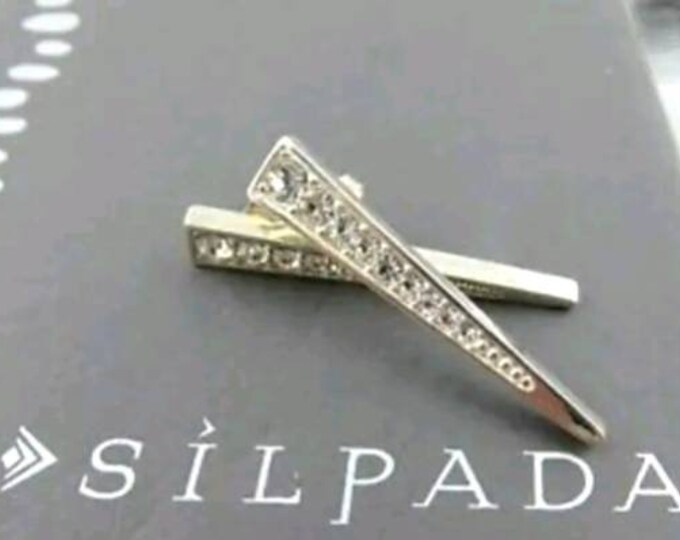 Silpada 925 Sterling Silver "SPOTLIGHT" Geometric Drop Stud Earrings P3466