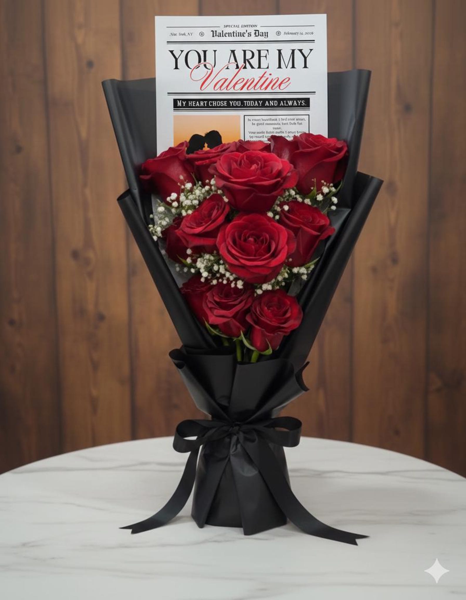 Valentine’s Cupid Post Newspaper Template Bundle Editable Canva
