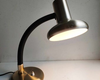 Lampe de bureau - vintage - retro design industriel - couleur champagne