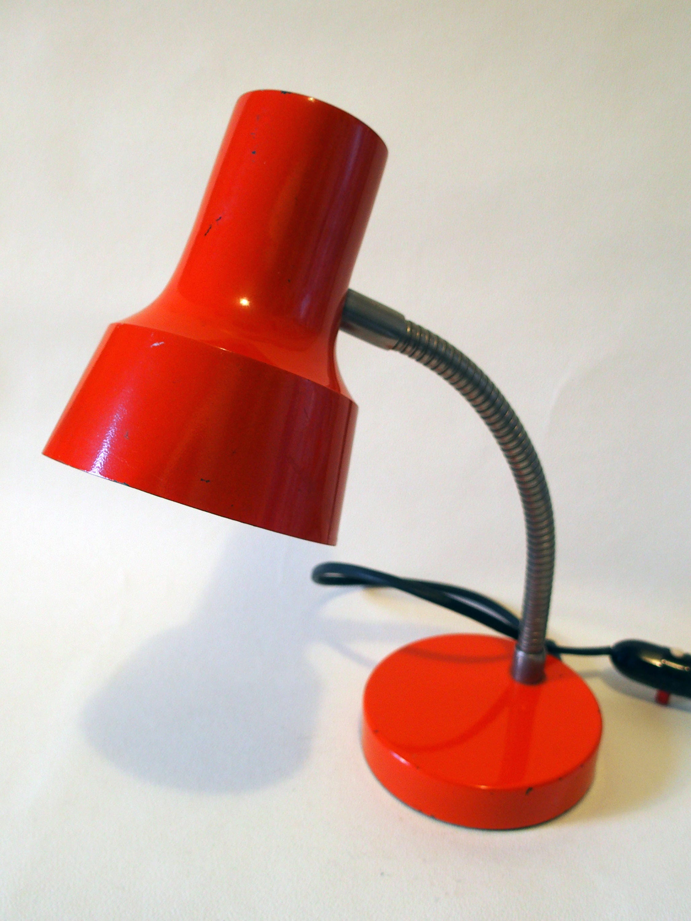 Veb Narva - Lampe de Bureau Orange Vintage Made in Ddr