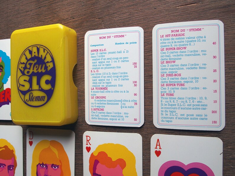 Stemm Hi Buddies RARE 54 cards to play Atlanta S.L.C 60/'s star of French song