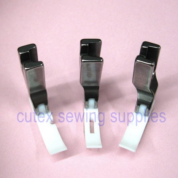 High Shank Teflon Narrow Zipper Foot Set - Center, Left & Right Presser Foot