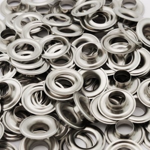 C.S. Osborne Stainless Steel Grommets With Washers #SS-0 (1/4" Hole) 144 Sets