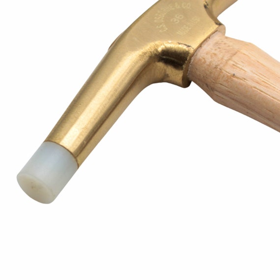 Vtg OSBORN Upholstery Tack Leather Hammer W/ Original Wood Handle