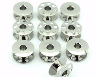 Cutex (TM) Brand 10 Pk. Metal Bobbin #426000 For Many Elna & White Sewing Machines