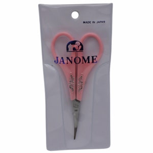 Janome 4&quot; Pink Embroidery Scissors with Curved Tip