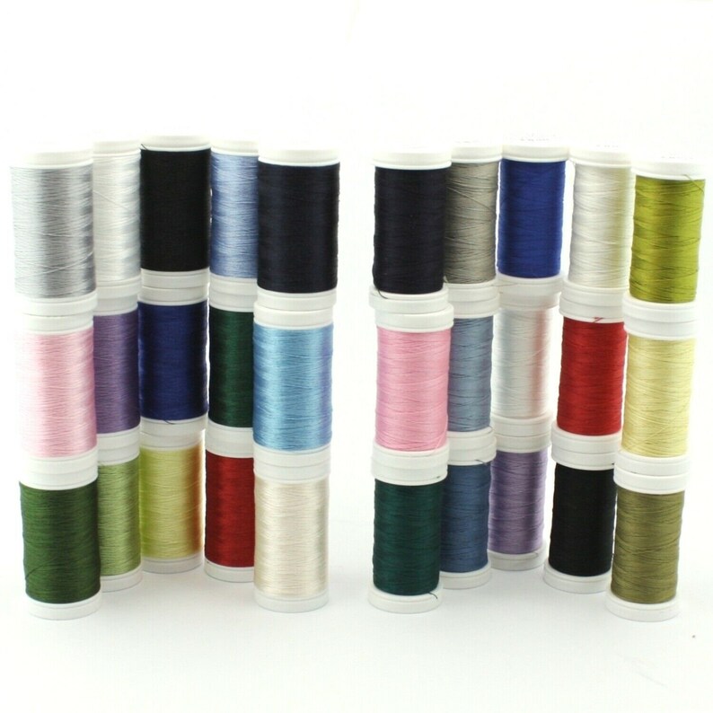 Janome Thread Tin 30 Spools Polyester & Cotton Sewing | Etsy